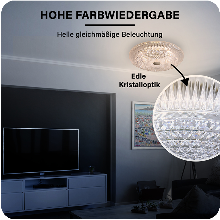 Hohe Farbwiedergabe